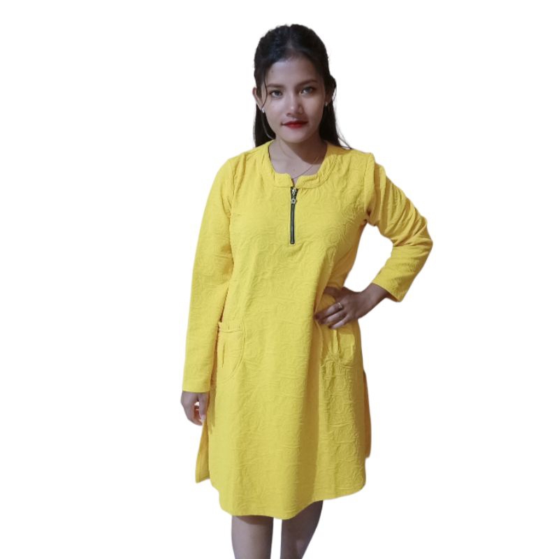 Tunik Wanita Import Kuning Matahari