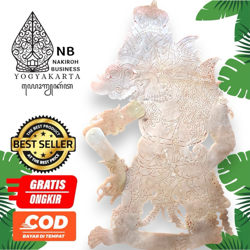 NAKIROHBUSINESS PUTIHAN BUTO KUMBOKARNO WAYANG KULIT ASLI UKURAN 1 METER