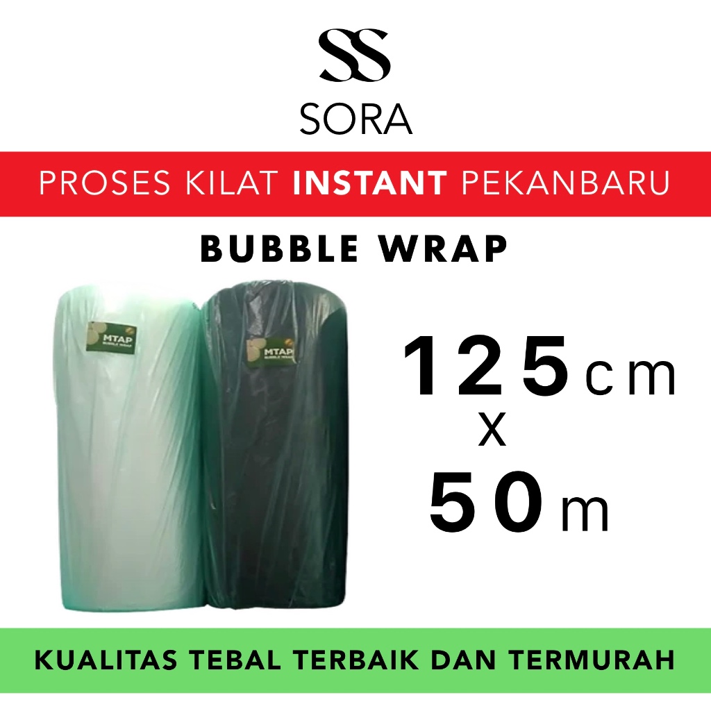 

Bubble Wrap 125cm x 50Meter Termurah Bubblewrap Packing Per Roll MTAP