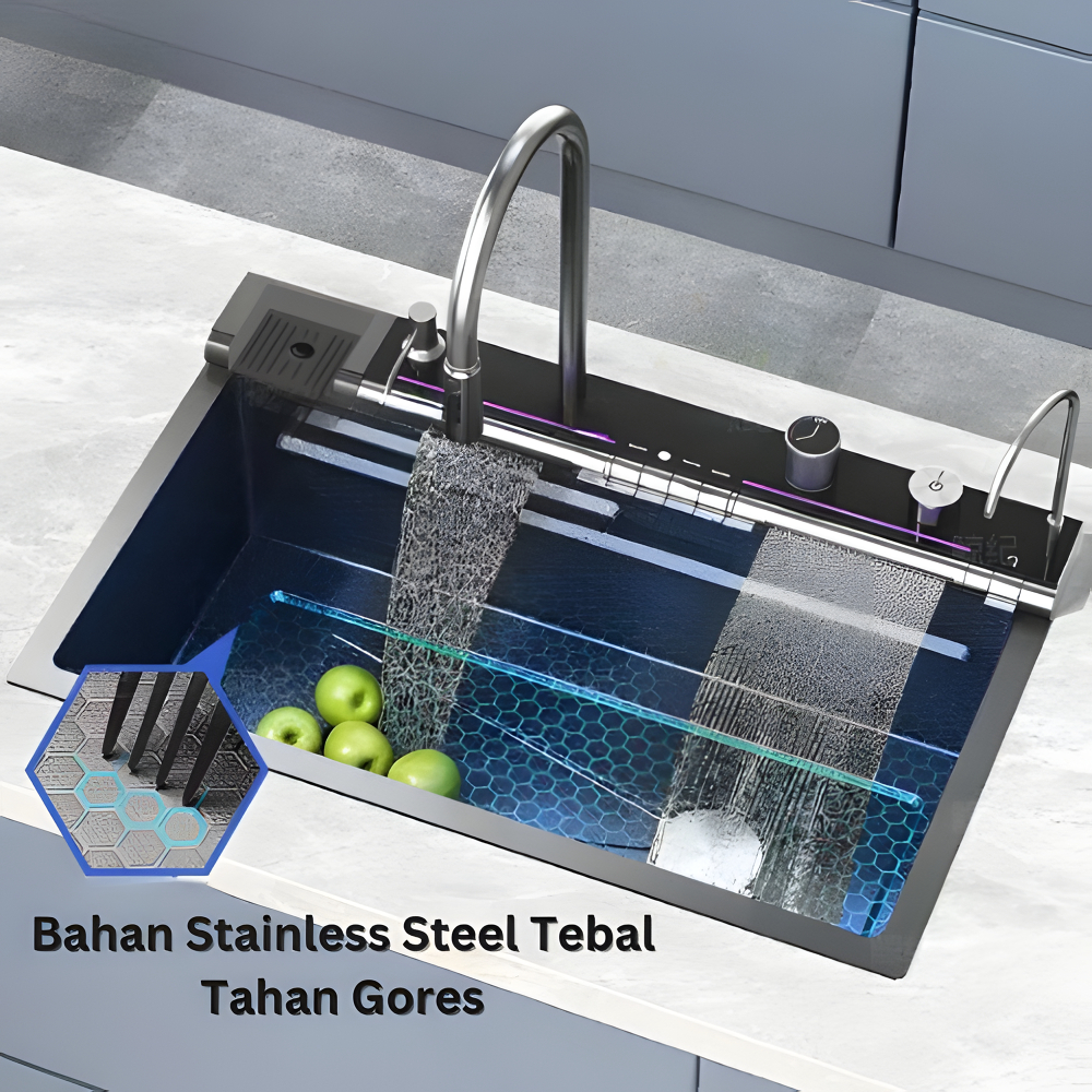 Stainless Steel Kitchen sink Modern Kitchen Sink  Paket Kitchen Sink BLACK/Perak Bak Cuci Piring Sta