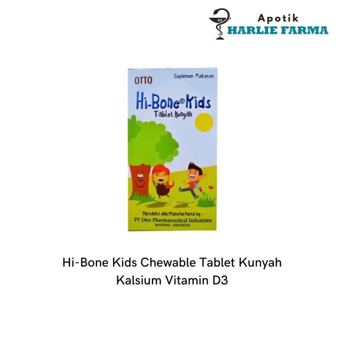 Hi-Bone Kids Hi Bone Chewable Tablet Kunyah Kalsium Vitamin D D3