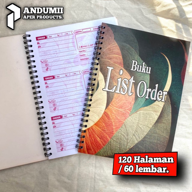 

Buku List Order Online shop Spiral Murah Isi 120 Halaman