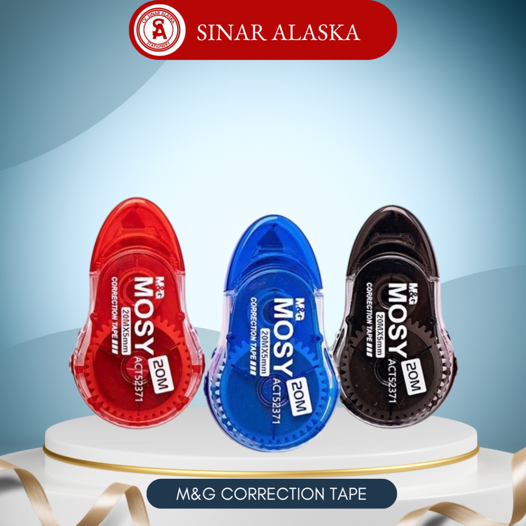 

M&G Correction / Tape Pita Koreksi Mosy Merah Biru Hitam Jumbo 20M * 5mm