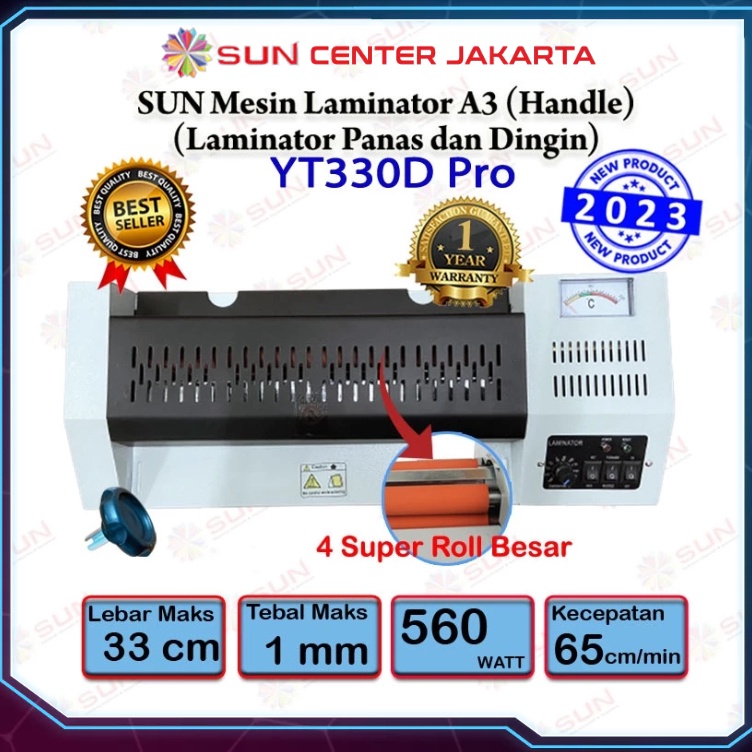 

KODE K42H Mesin Laminating A3 32mm Laminator 32D Pro32D Handle A2 46 cm GKT