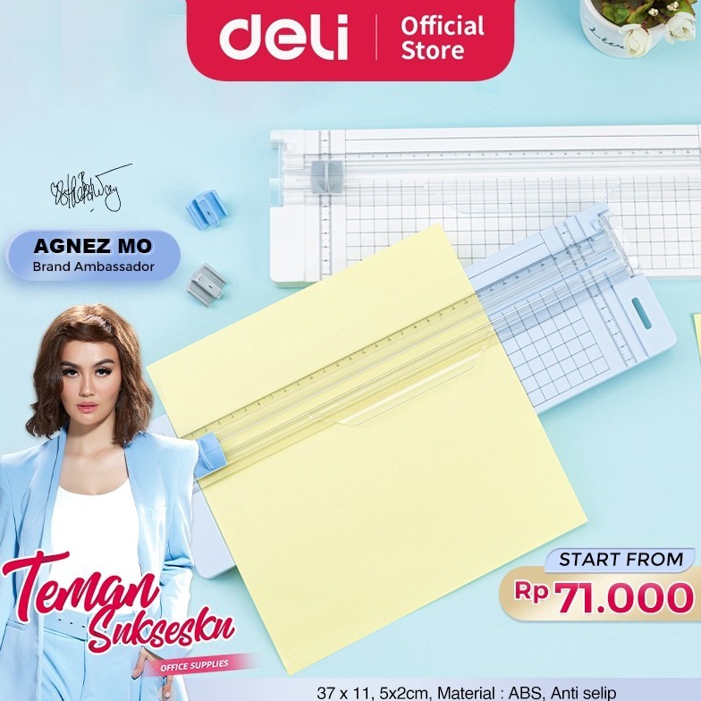 

KODE N76L Deli Small Paper Trimmer Portable Pemotong Kertas Kecil A4 A5 Trimmer Photo Cutter Mat 14251