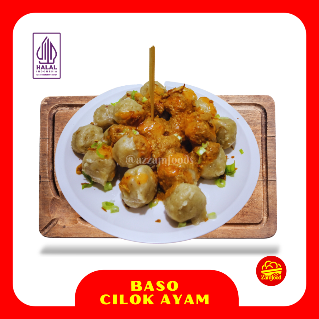 

BAKSO CILOK AYAM BUMBU KACANG GLUTEN FREE 100 PCS halal tanpa pengawet