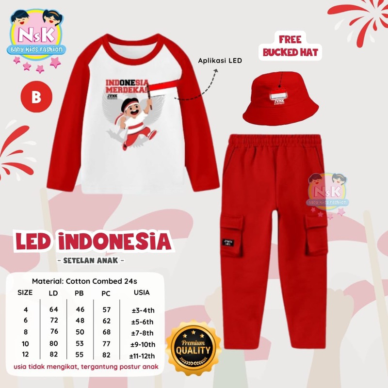 SET 17AGUSTUSAN LED INDONESIA