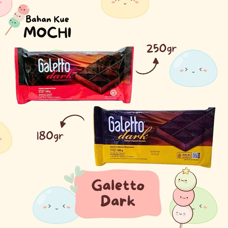 

Cokelat Galetto Compound Dark / Coklat Galetto Compound Dark 250gr / Coklat Galetto Compound Dark 180gr