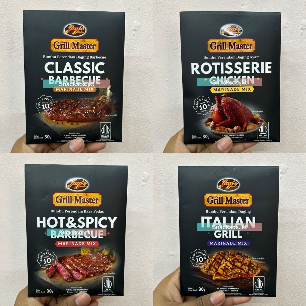 

JAY'S GRILL MASTER CLASSIC BARBECUE MARINADE / ROTISSERIE CHICKEN / HOT&SPICY MIX / ITALIAN GRILL - JAYS SEASONING