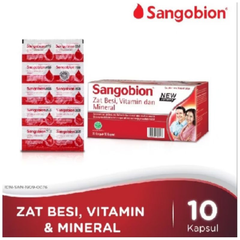 Sangobion 1Strip 10 Tablet - Obat Penambah Darah