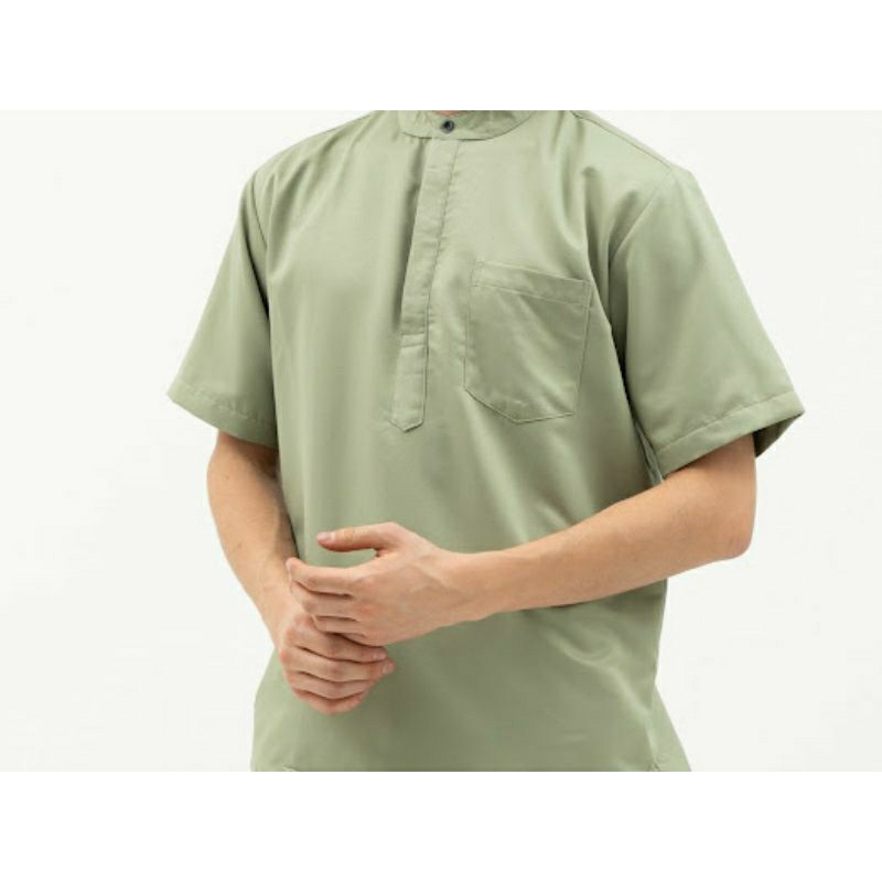 baju koko kurta polos kancing depan