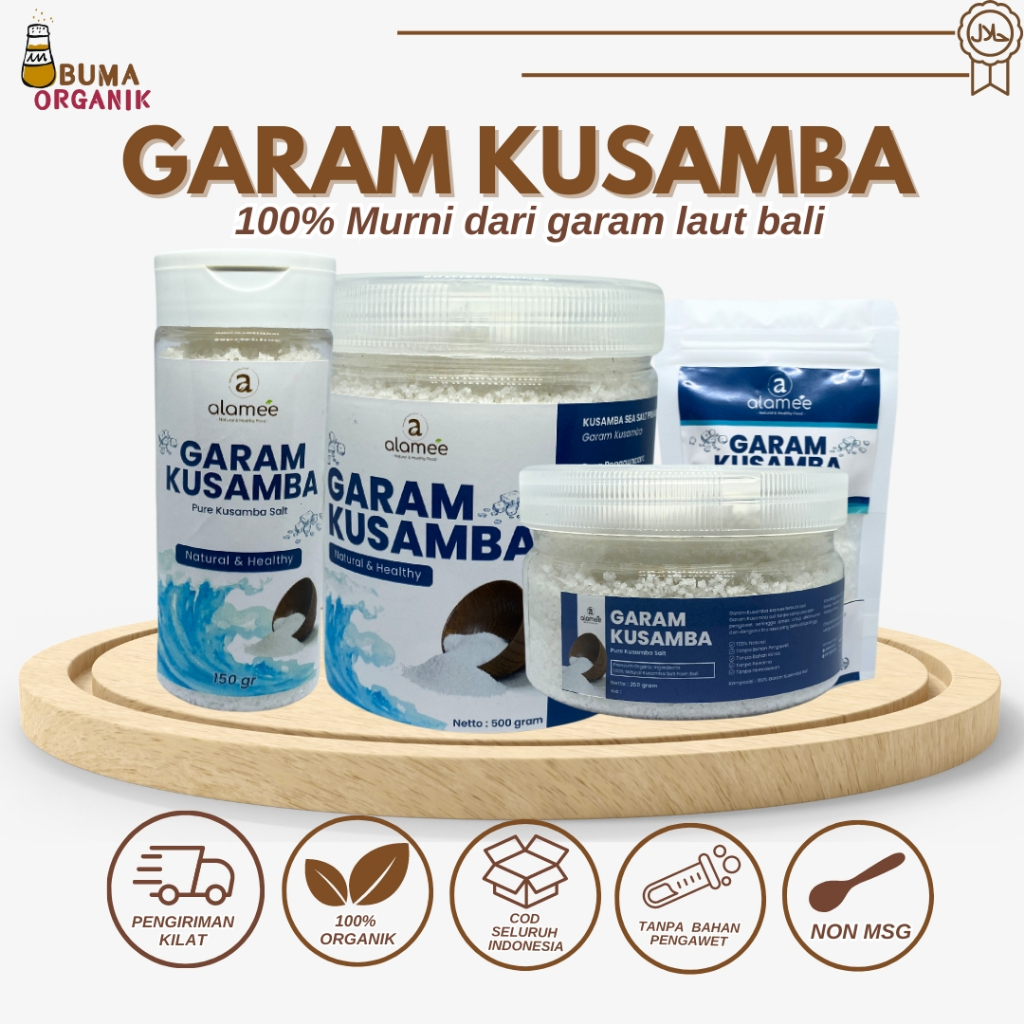 

Garam Laut Kusamba Premium Seasalt Organic Sea Salt Laut Bali Organik Murni Natural Alami LokalGaram