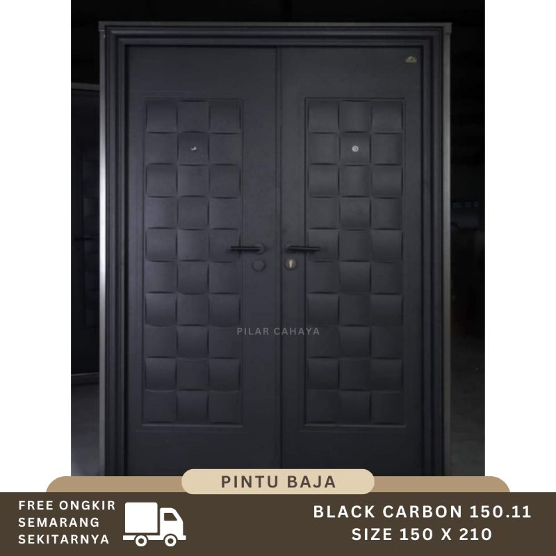 PINTU BAJA FORTRESS TYPE BLACK CARBON 150 UKURAN 150x210 & 150x230 PINTU KUPU TARUNG