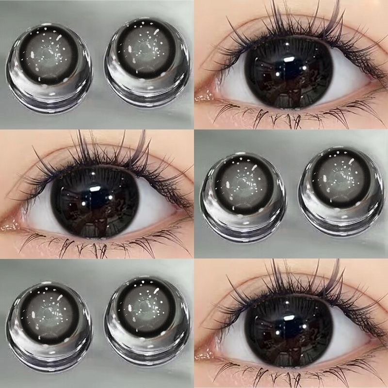 1 pasang Lensa Anime Kecantikan Ungu Lensa Kontak Warna Cosplay untuk Mata Mata Lensa Warna Kosmetik