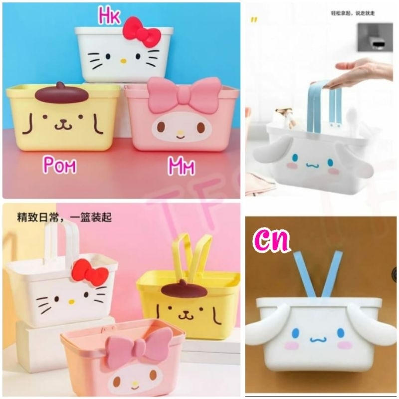 Keranjang serbaguna Cinnamoroll Melody Hello Kitty Pompompurin Ori
