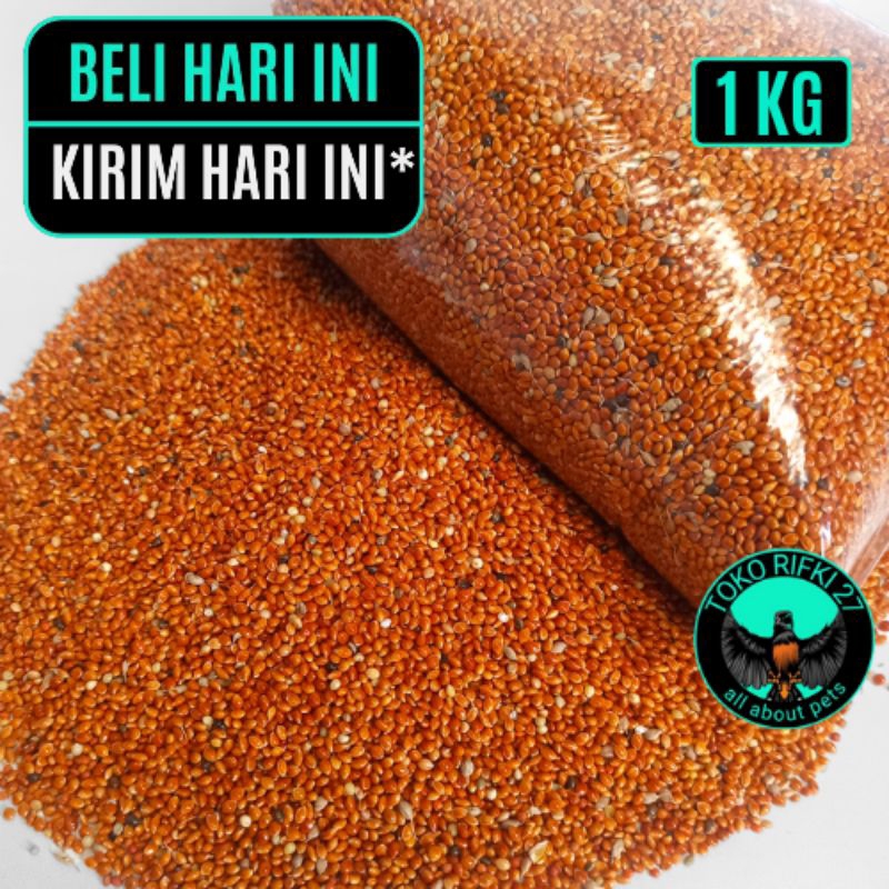 MILLET MERAH PAKAN LOVEBIRD KENARI PARKIT KEMASAN REPACK