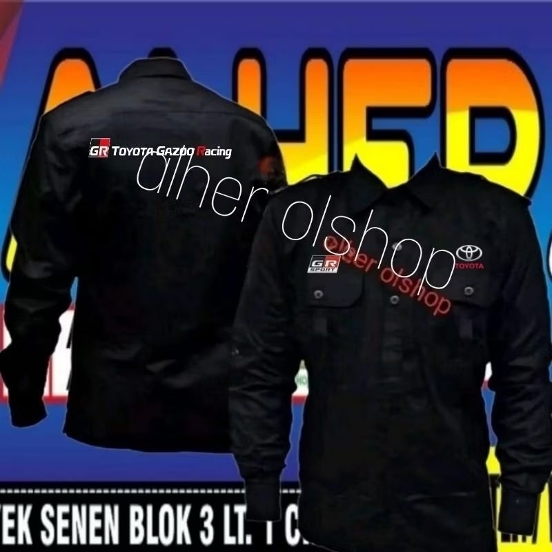 pendek dan pnjang kemeja Toyota gazoo racing baju Toyota gazoo racing seragam Toyota gazoo racing Pd