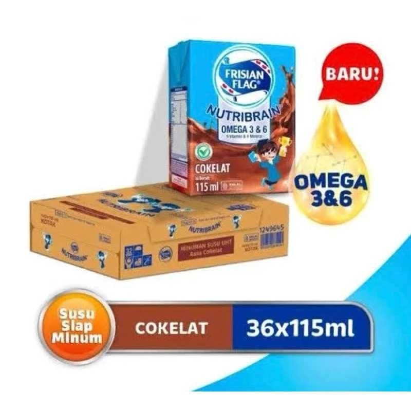 

Susu Frisian Flag UHT Cokelat Omega Nutribrain 115ml