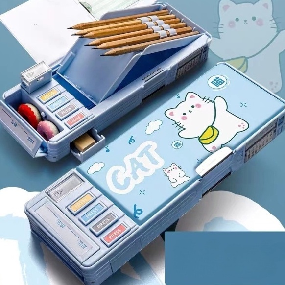 

KODE P2Q Kapasitas Besar Tempat Pensil Multifungsi Kotak Pensil Lucu Motif Dinosaurus Unicorn Astronot Cocok Untuk Anakanak