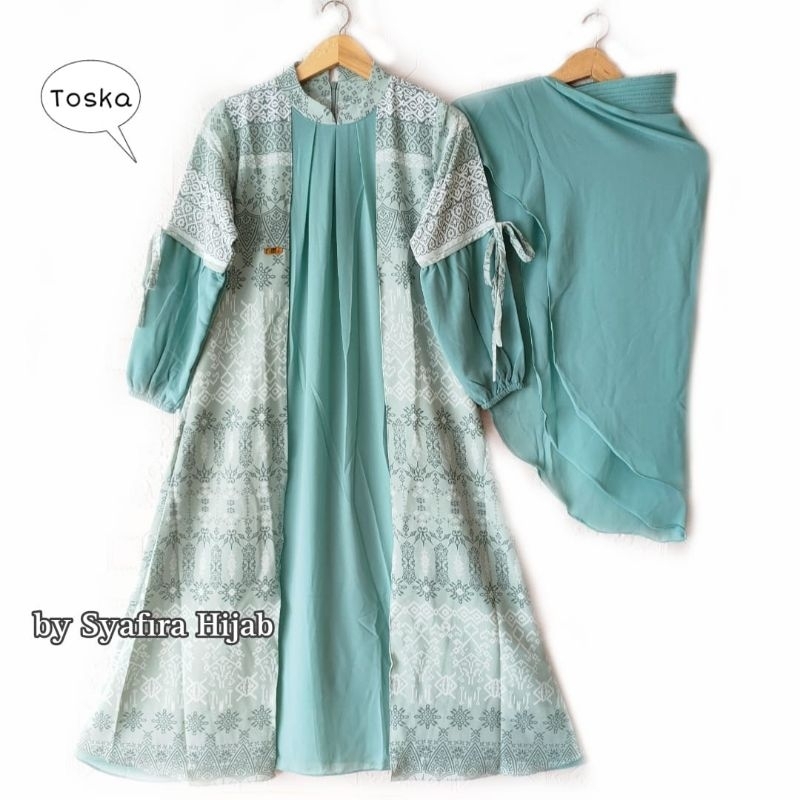 GAMIS ANAK REMAJA PLUS JILBAB/ GAMIS ANAK PEREMPUAN SEKALIAN JILBAB /GAMIS ANAK PEREMPUAN SETELAN JI