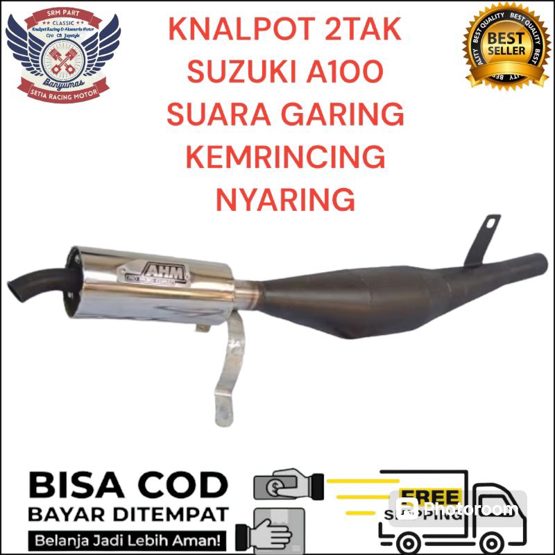 Knalpot a100 kenalpot motor suzuki 2tak racing ahm bpass
