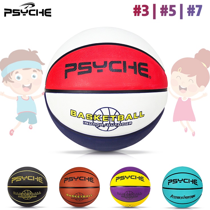 Sekarang Ada  Psyche Basketball Original Anak Rubber Training Outdoor Size 7 Size 5 Size 3