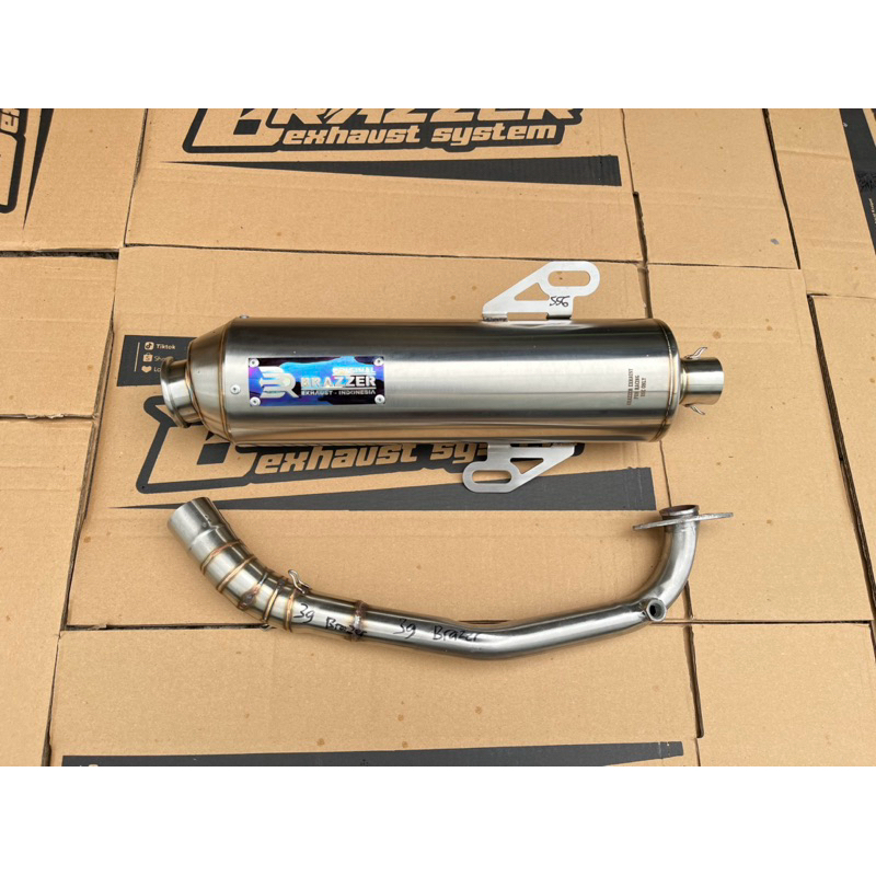 Knalpot standar racing Vario 160 PCX 160 ADV 160 model moncong Sijiro stainless steel inlet 38mm sar