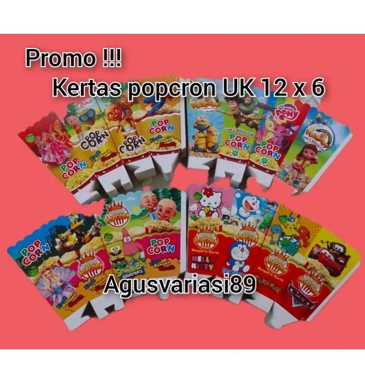 

kertas popcron ukuran 12 x 6 cm // kemasan popcron ukuran 12 x 6 cm