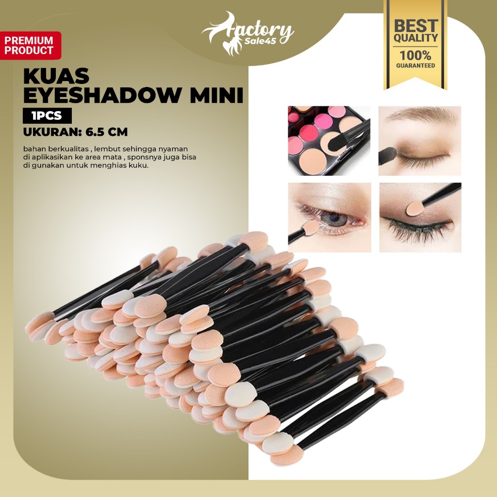 FACTORYSALE45 - Kuas Eyeshadow Mini Brush Kuas Make Up Mata / Kuas Spons Eye Shadow Disposable /Kuas