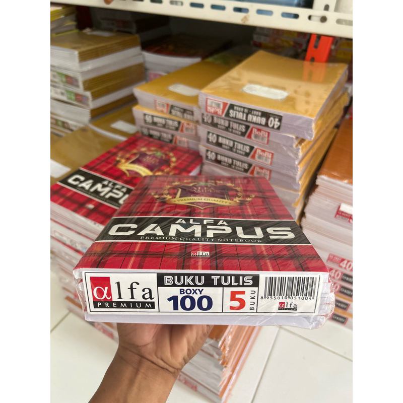 

COD Buku tulis alfa campus boxi 100 lembar 5 pcs
