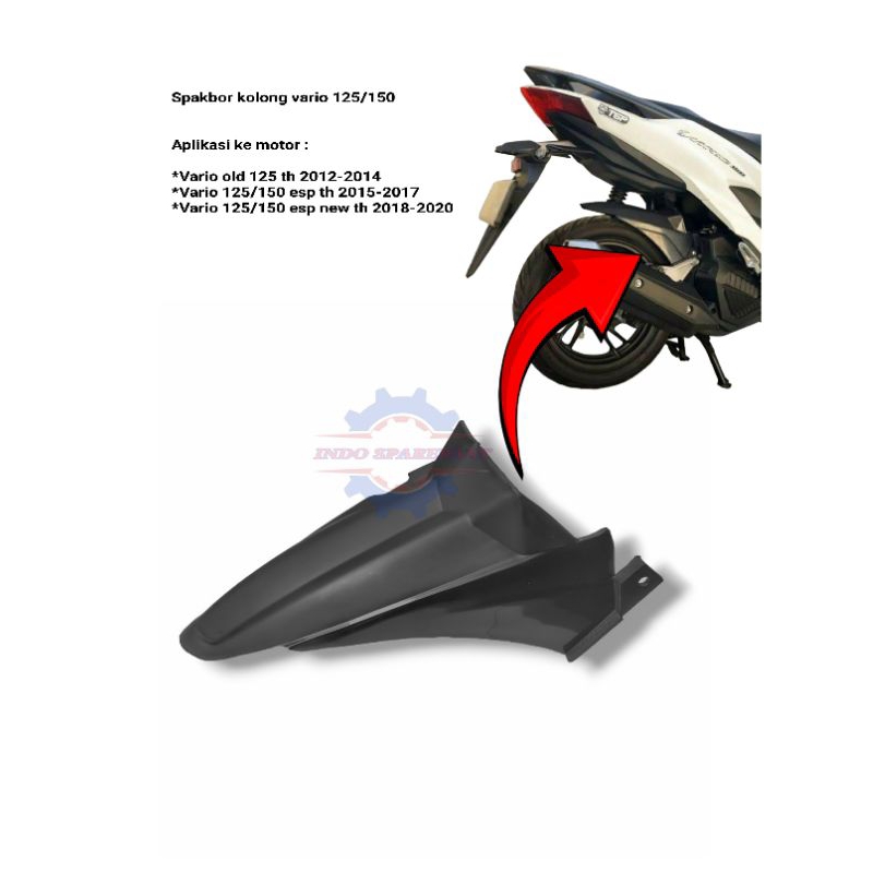 Spakbor kolong belakang vario 125 150