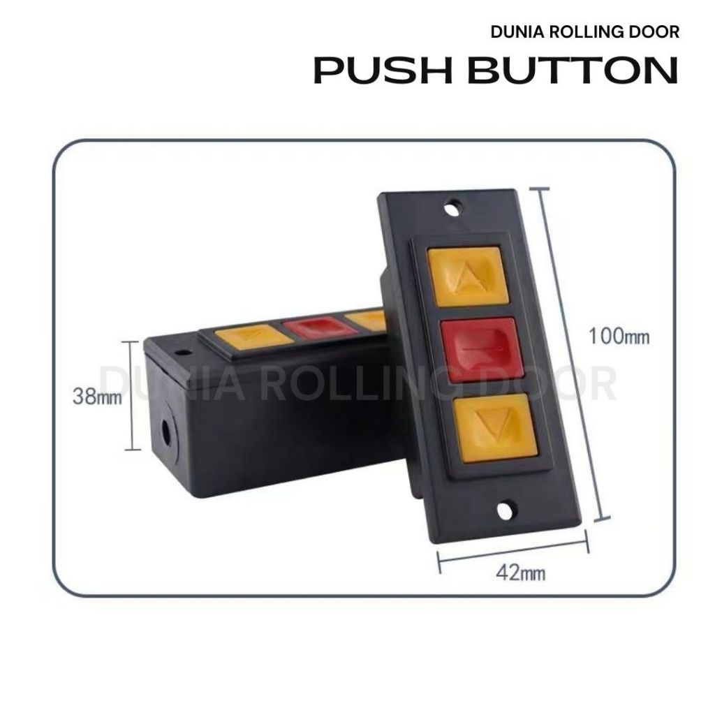 push button / saklar 3 tombol rolling door / lift switch button / tombol naik turun stop / tombol li