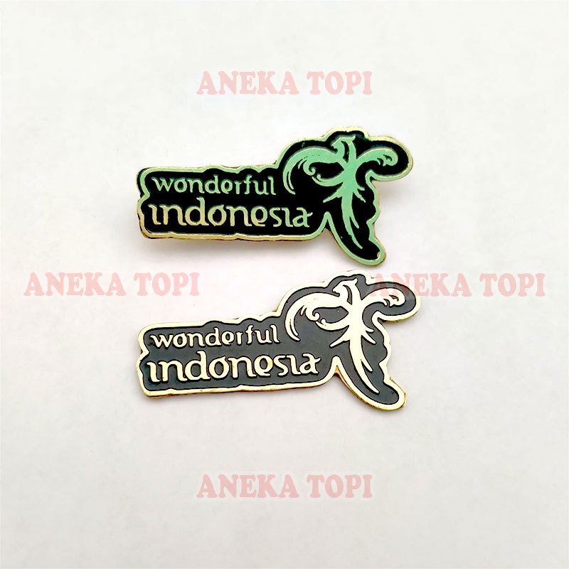 Pin Wonderful Indonesia Pin Bros Pesona Indonesia Warna Hitam - Aneka Topi
