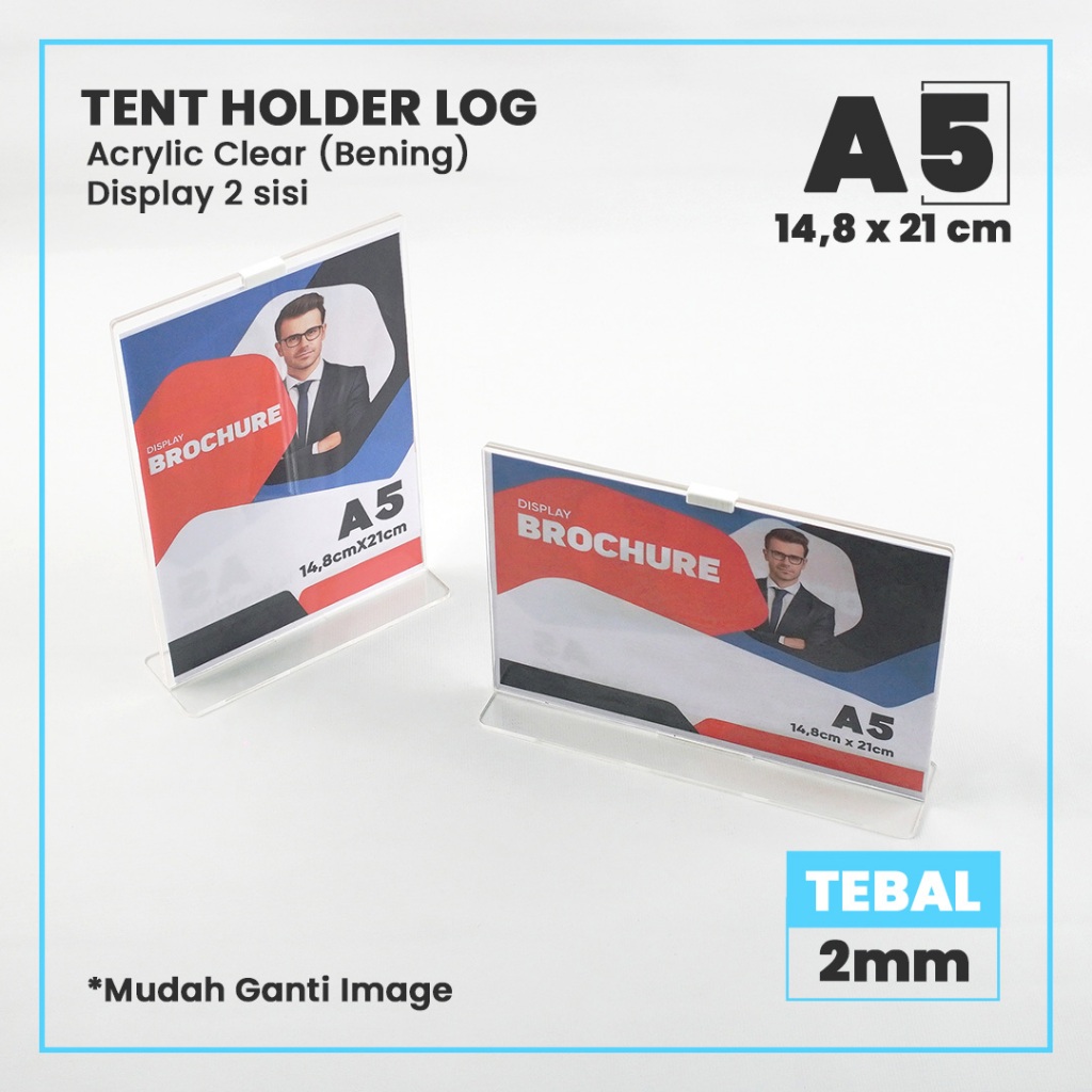 

Tempat Brosur Akrilik / Tempat Qris Barcode A5