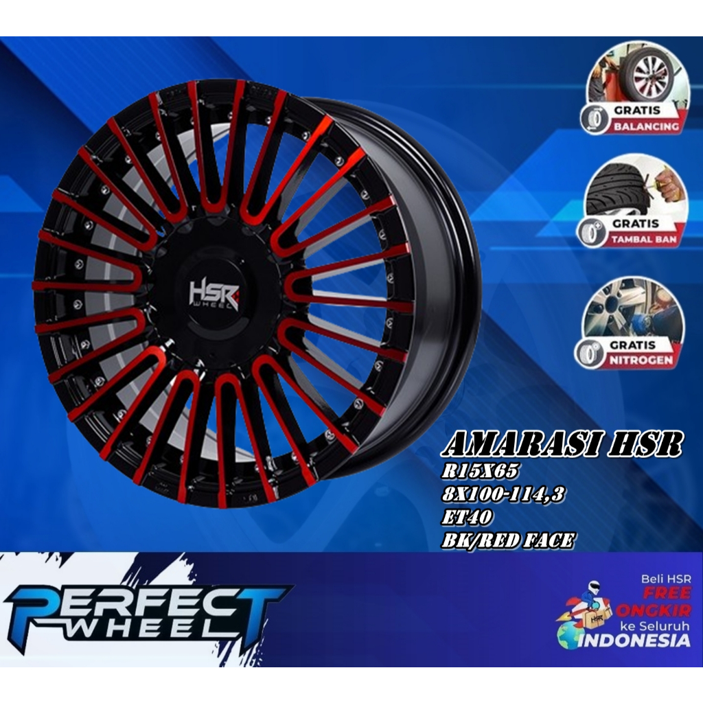 Velg Mobil Agya Ring 15 HSR Amarasi Velg Racing R15 Buat Galant Futura