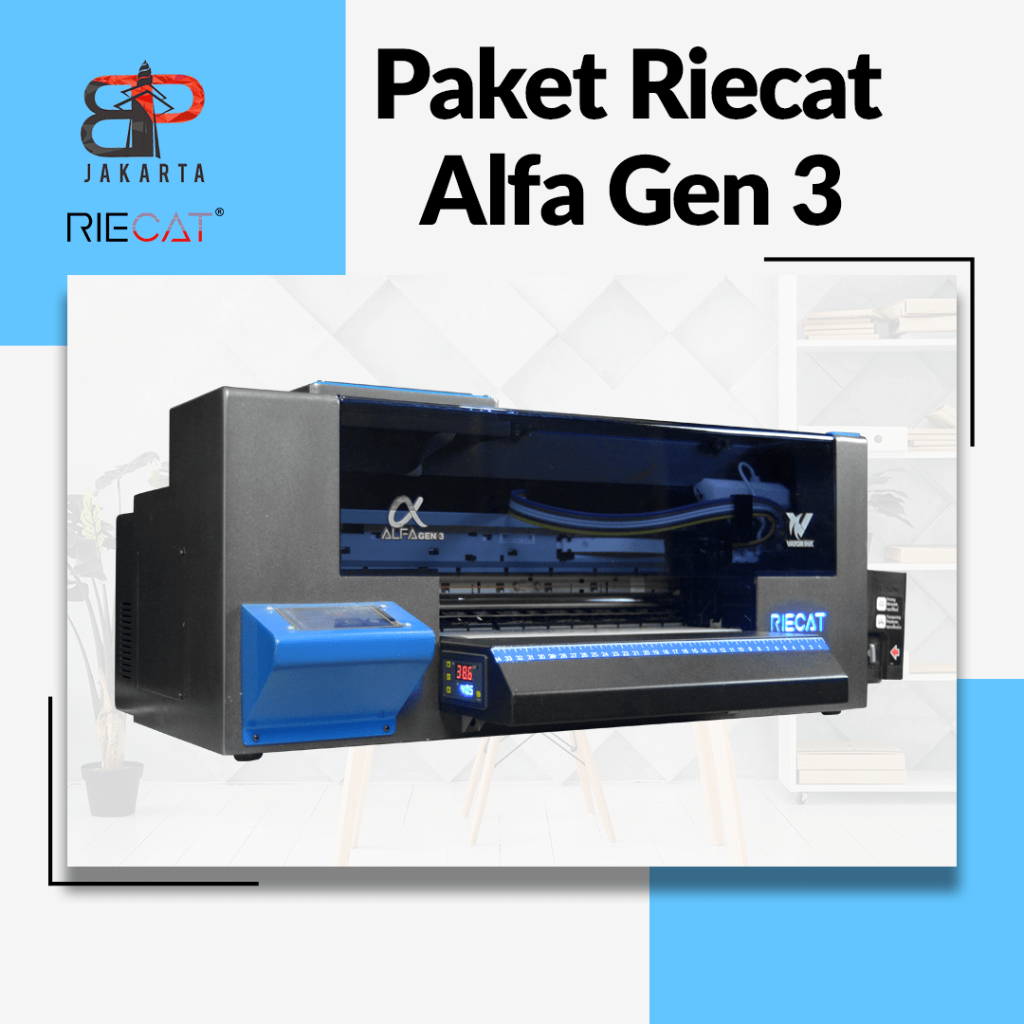 Printer DTF Riecat ALFA gen 3 | Mesin Cetak kaos | Sablon DTF Riecat