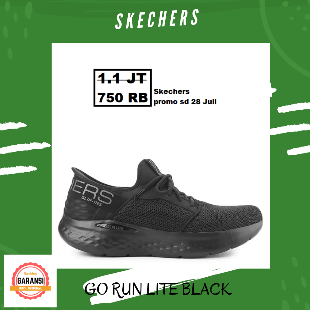 Sepatu skechers pria 100% original GO RUN LITE
