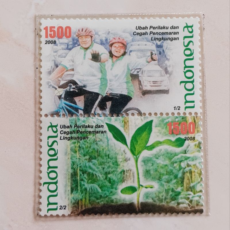 

(BD) Perangko Indonesia 2008 Peduli Lingkungan Set Lengkap 2 pcs Mint