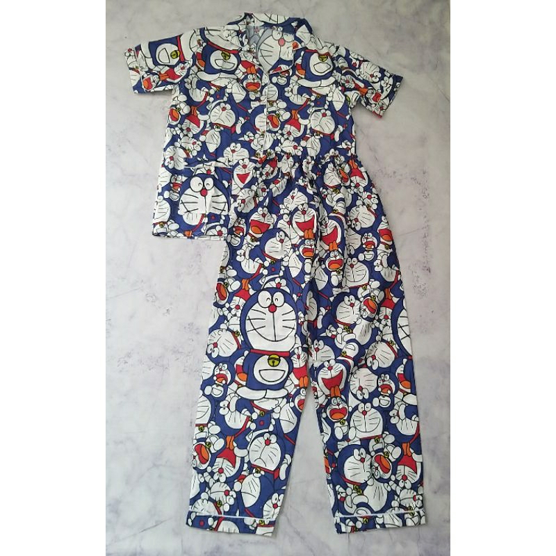 babydoll kerah motif doraemon
