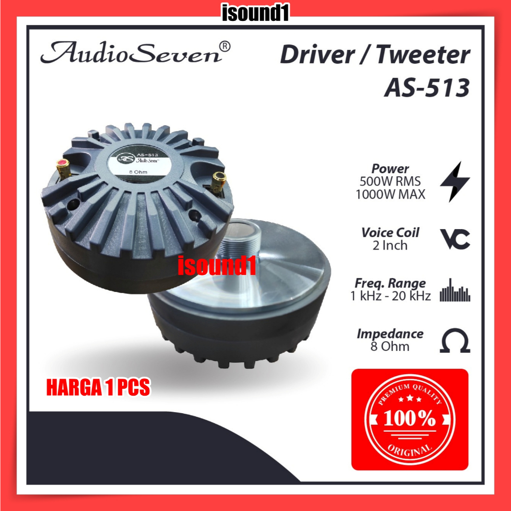 Driver  Twiter Tweter Tweeter AS 513 Audio Seven Original
