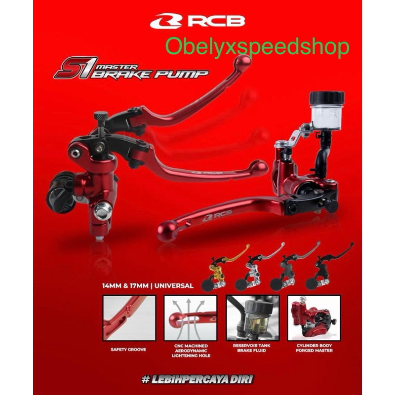 Master Rem Kanan RCB Radial S1 universal Merah