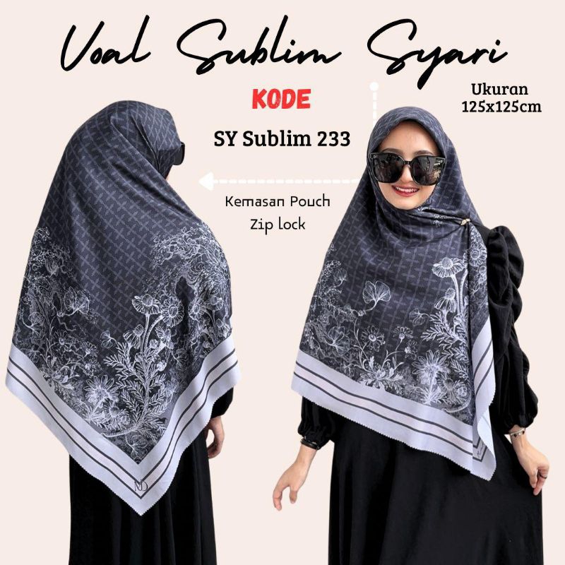 Hijab syar'i voal sublim printing