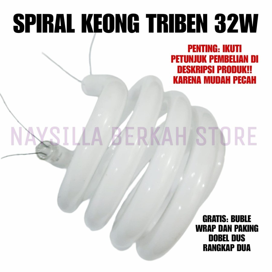 KACA LAMPU SPIRAL KEONG TRIBEN 32W (GRATIS BUBLE WARP DAN DOBEL DUS)