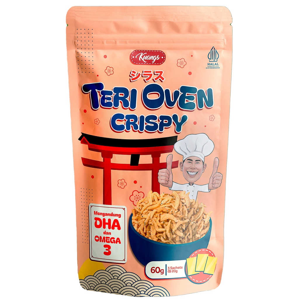 

KUANGS TERI JEPANG OVEN ORIGINAL KRISPI 60GR - TERI JEPANG SHIRASU SNACK ANAK