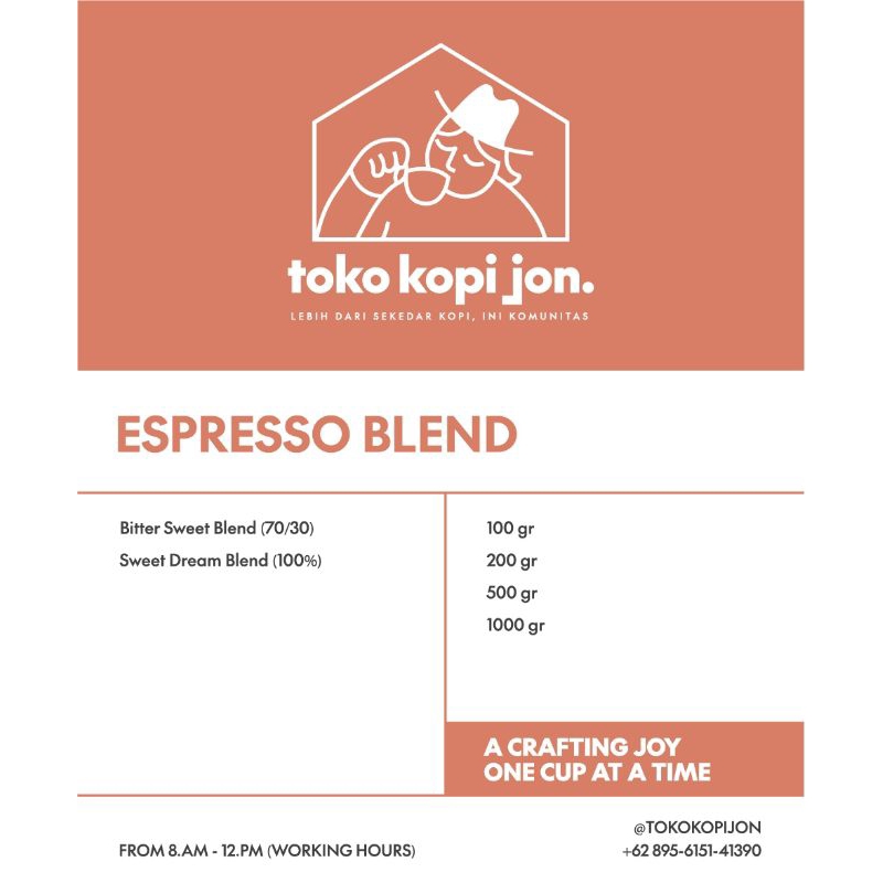 

Espresso bland 100% arabica