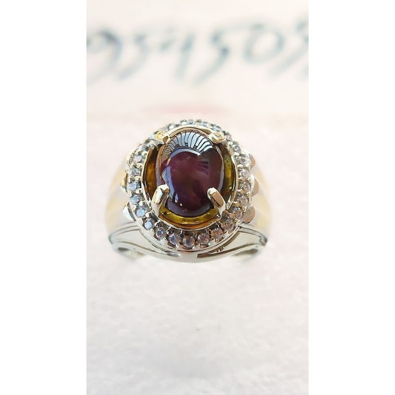 natural Rubi star corundum/Rubi daging star 6 yars,batu permata asli original garansi 100%