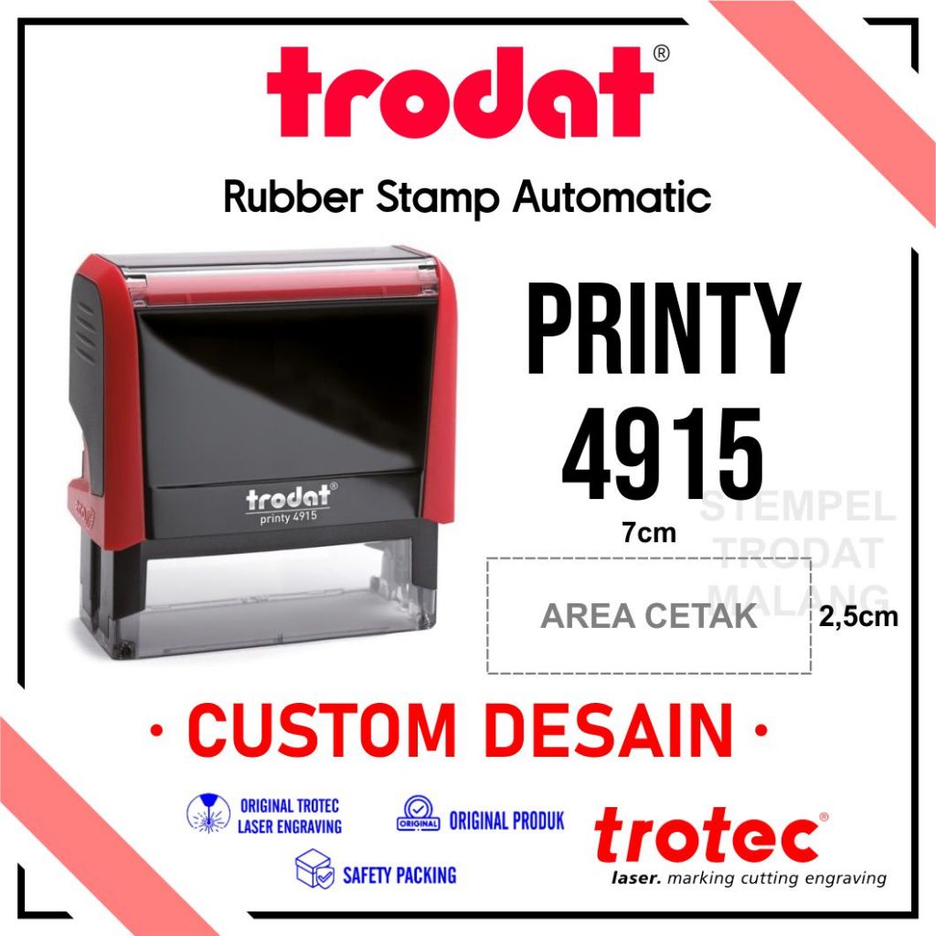 

Stempel Trodat 4915 (stempel warna otomatis, Original Trodat)