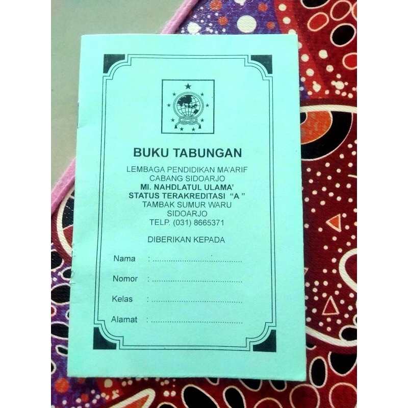 

BUKU TABUNGAN SEKOLAH CUSTOM