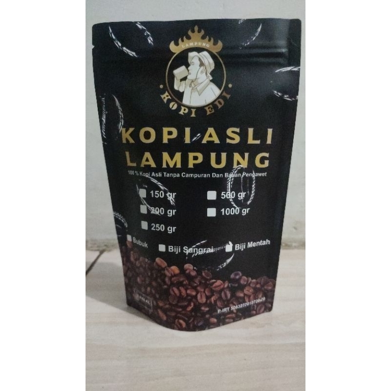 

kopi edi kopi Bubuk Robusta lampung asli dari biji pilihan biji petikmerah/cerry 200gr