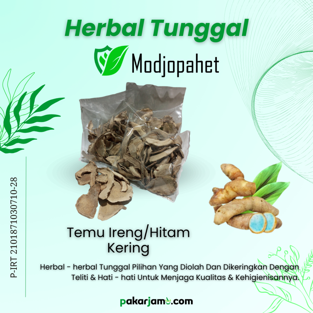 

Temu Ireng / Hitam Kering 50g Herbal Modjopahit Herbal tunggal pilihan